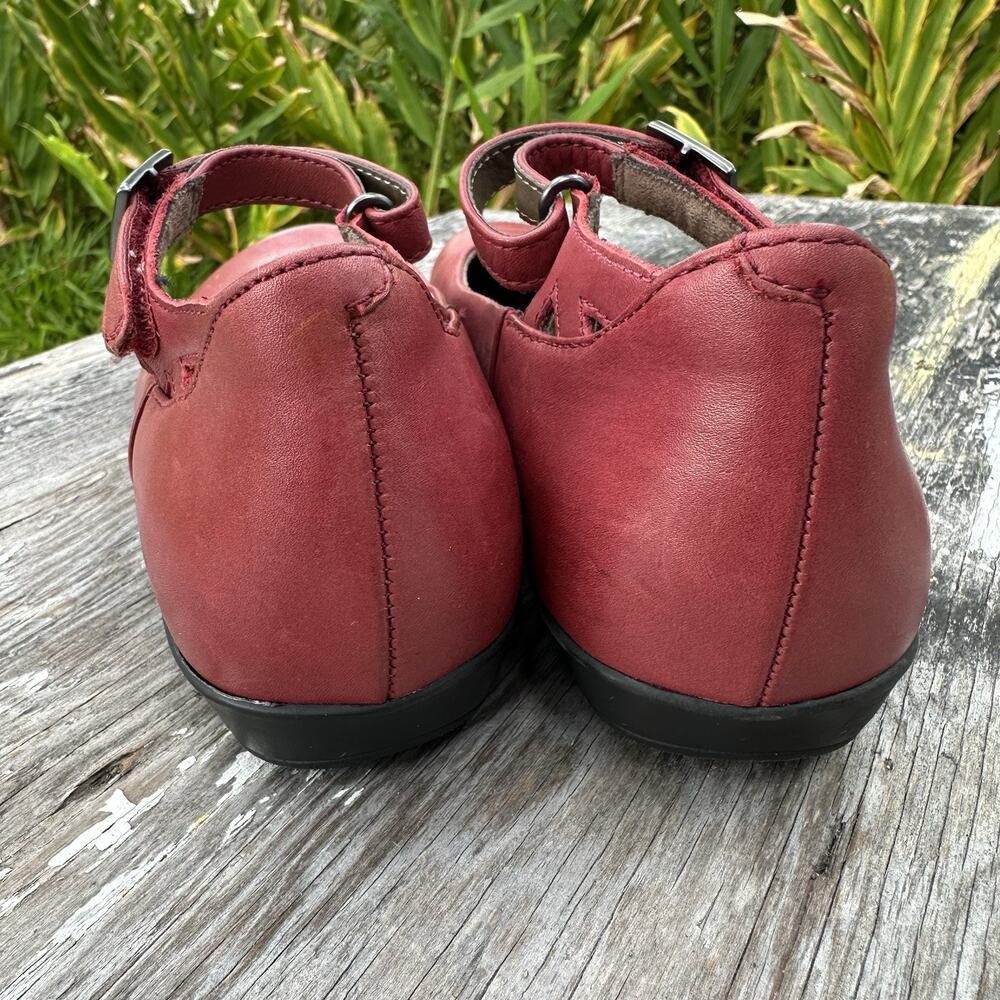 Earth Womens Shoes Dark Red 600 Et Tose 6.5 M Soft Leather Strap 975 - Picture 3 of 11